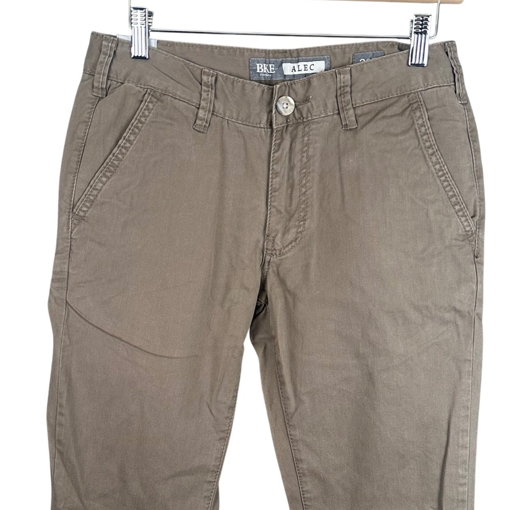 BKE Alec Casual Pants Mens 28R Brown Straight Leg Chino Trousers New